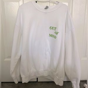 “Out of Mind” White Crewneck